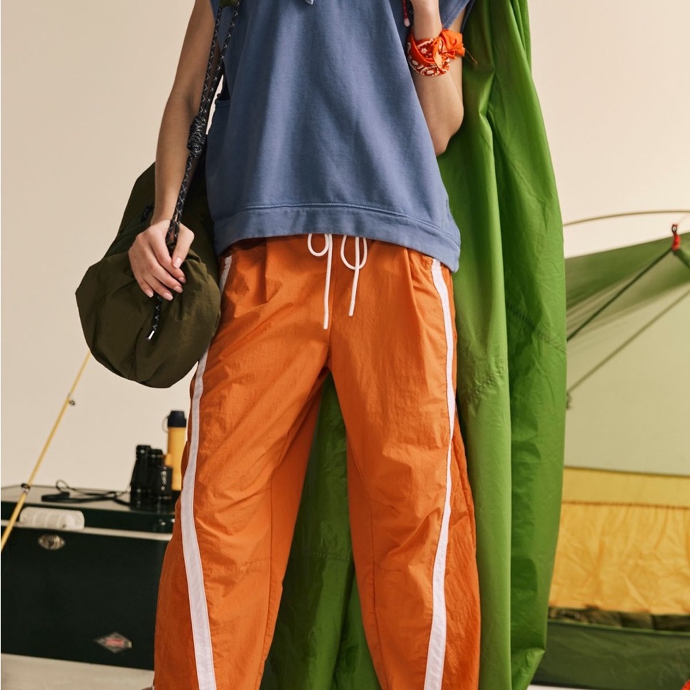 FP Movement by Free People Orange Pants with White Accents